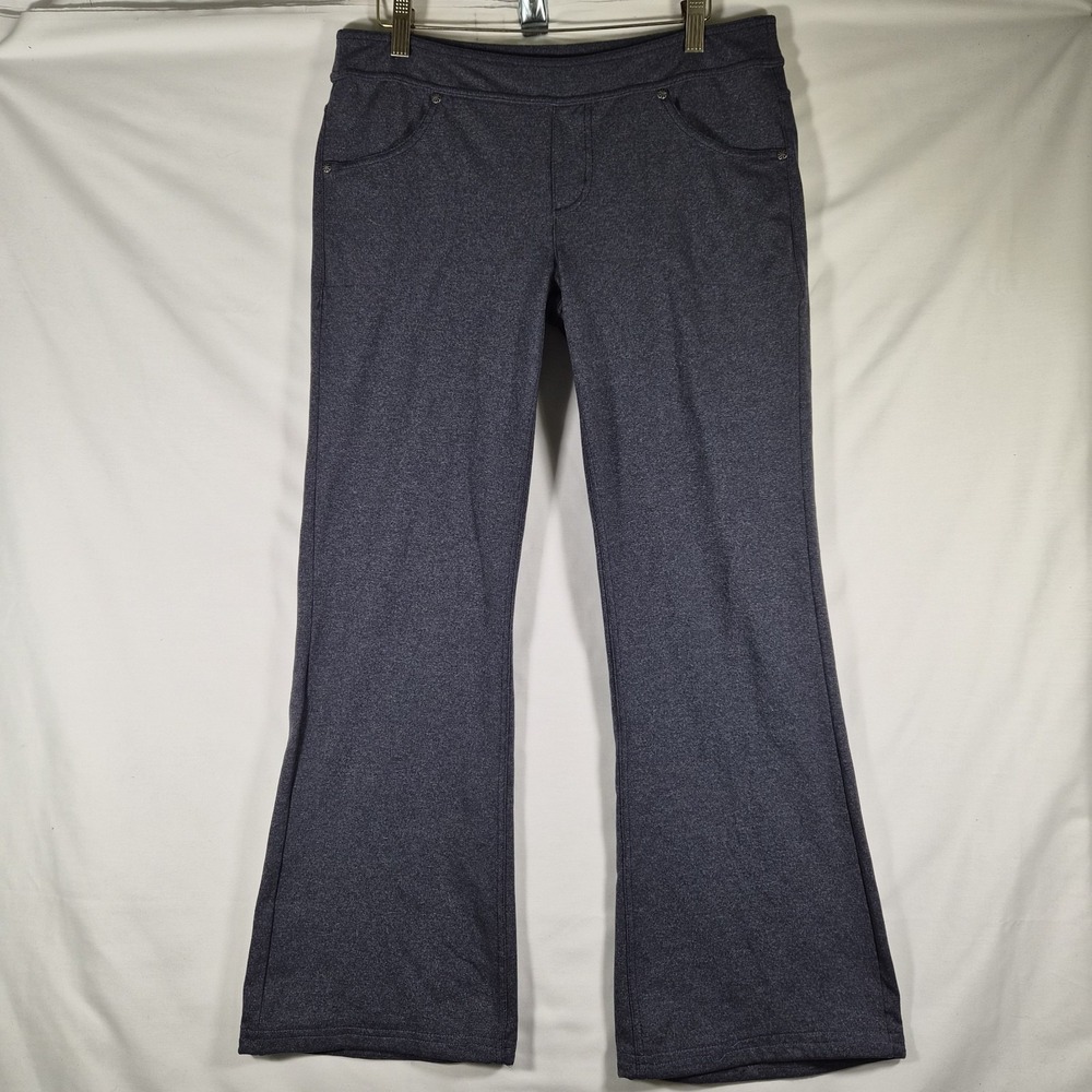 Athleta Womens M Bettona Classic Pants Gray Bootcut Flare Stretch Yoga